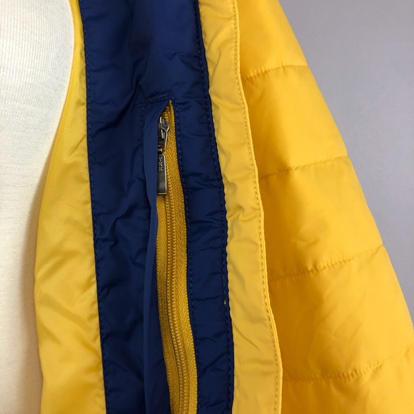 Lands’ End Yellow and Navy Puff Jacket - Picture 4 of 5